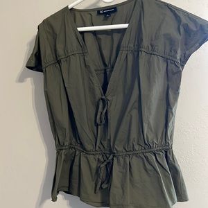 Olive green INC blouse size XL